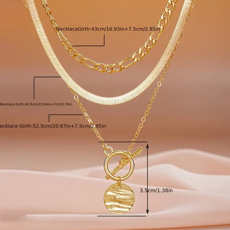 Collier élégant en texture dorée