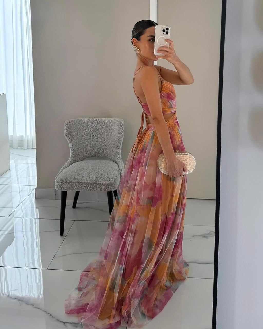 Giselle | Robe maxi enchantée avec motif floral