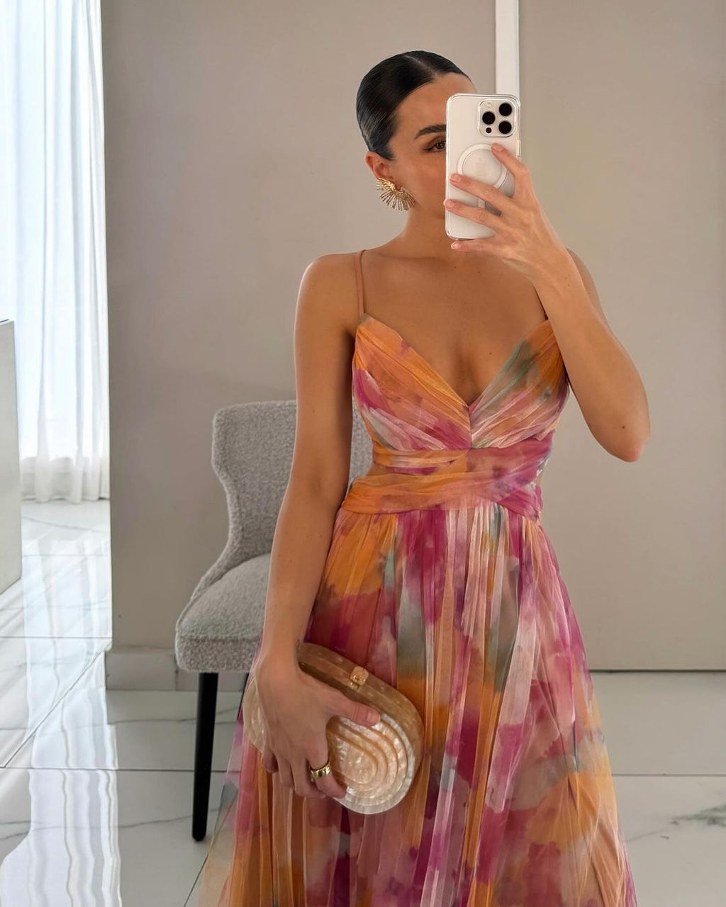 Giselle | Robe Maxi Incantevole avec Imprimé Floral