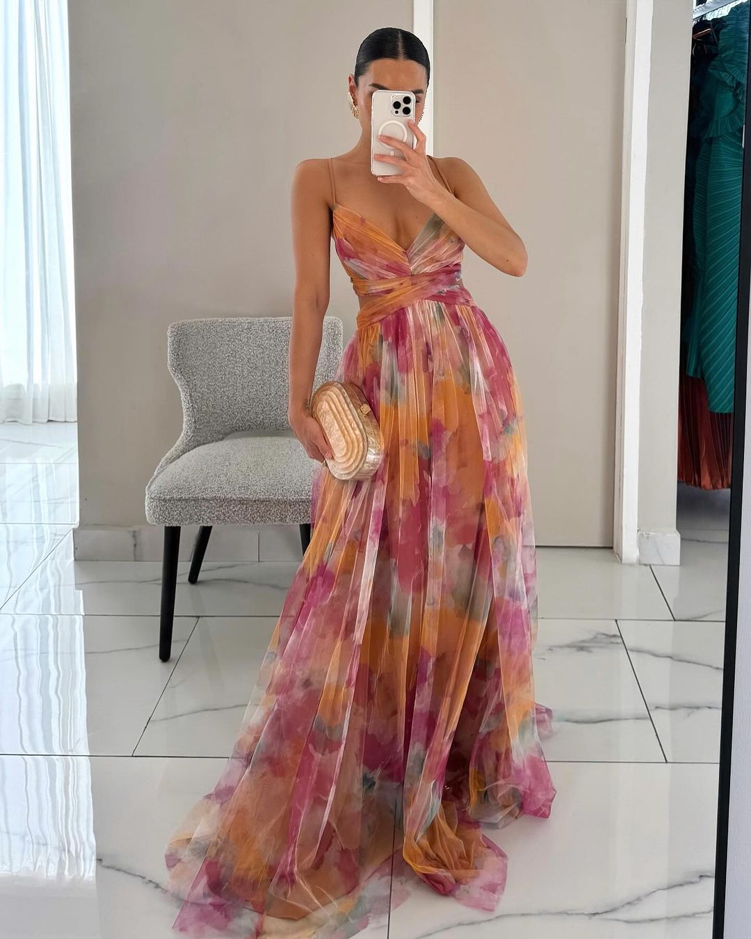Giselle | Robe Maxi Incantevole avec Imprimé Floral