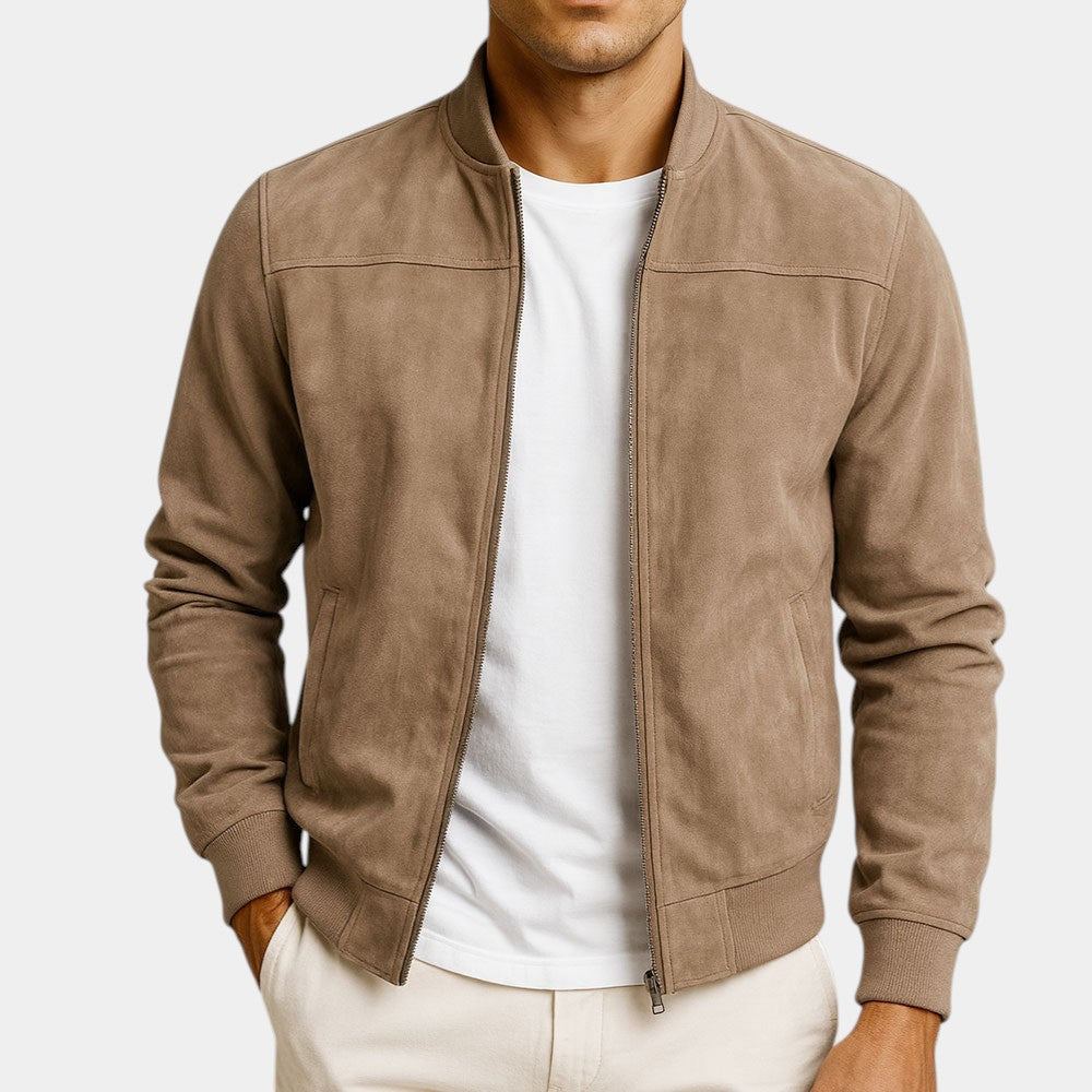 Adrian | Veste bomber en daim premium