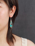 Boucles d'oreilles en jaspe turquoise chic