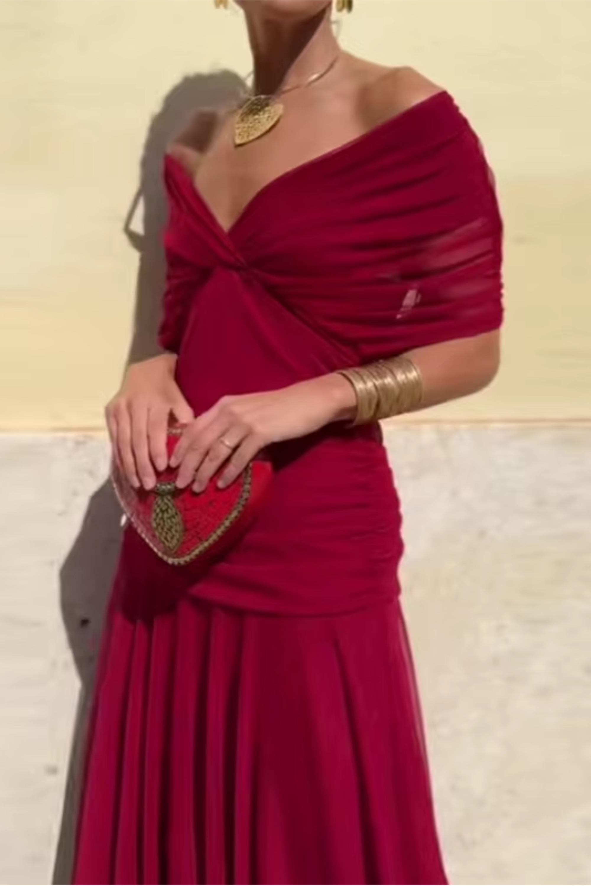 Rebeca | Robe Maxi de Soirée Élégante avec Décolleté en V