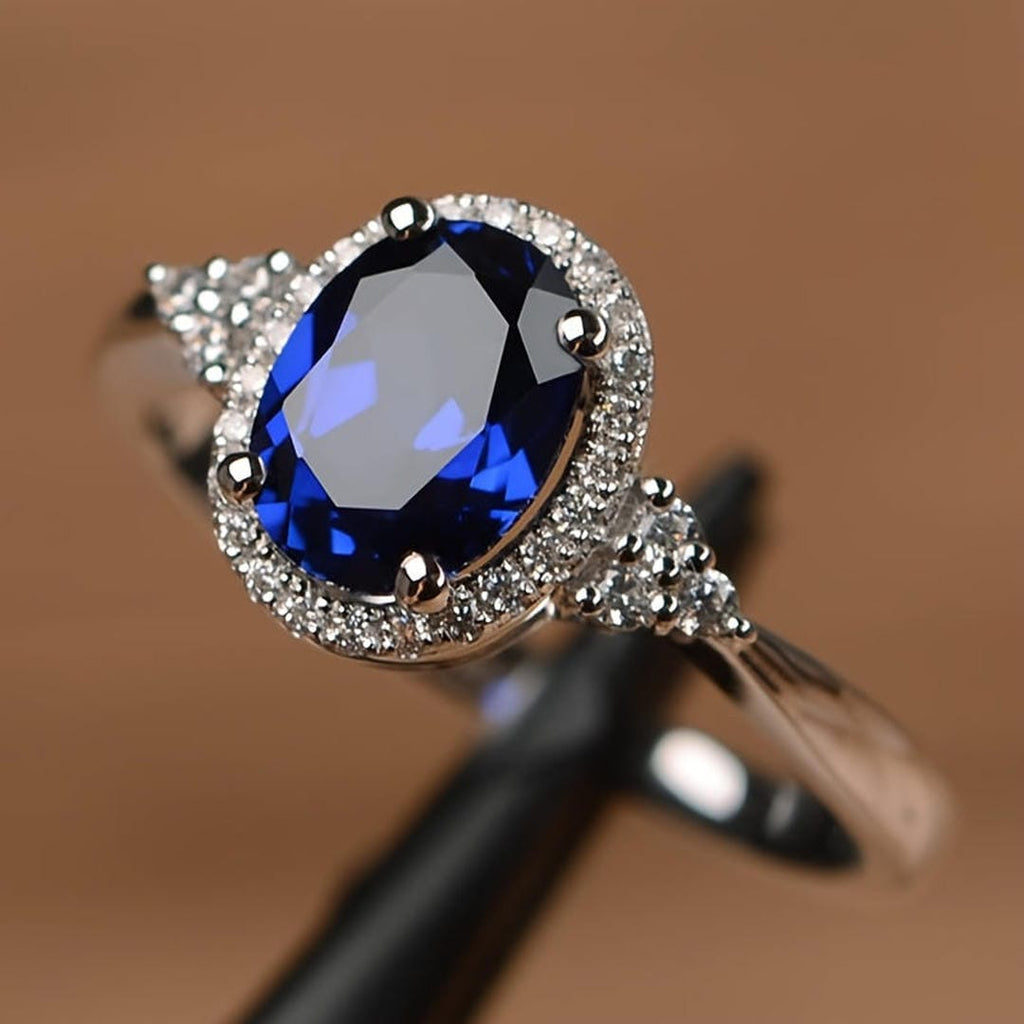 Bague Ovale en Saphir Midnight Majesty