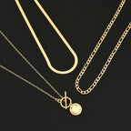 Collier élégant en texture dorée
