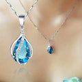 Collier Élégant en Pierre Bleue