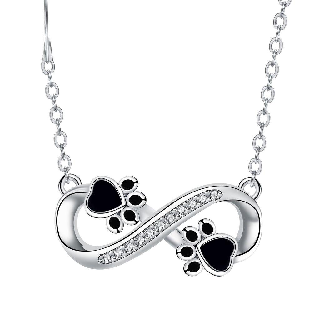 Collier Infinity Pawsavtryck avec Pierres Zirconia