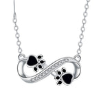 Collier Infinity Pawsavtryck avec Pierres Zirconia