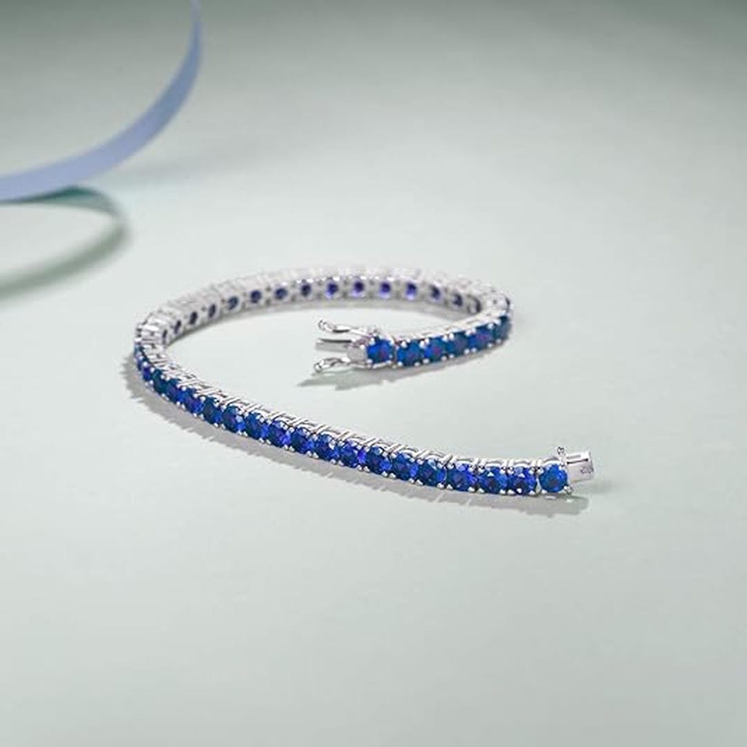 Bracelet de Tennis en Saphir