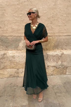 Rebeca | Robe Maxi de Soirée Élégante avec Décolleté en V