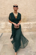 Rebeca | Robe Maxi de Soirée Élégante avec Décolleté en V