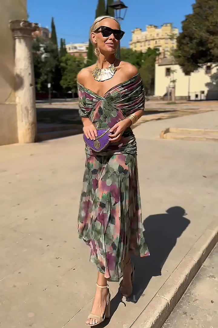 Rebeca | Robe Maxi de Soirée Élégante avec Décolleté en V