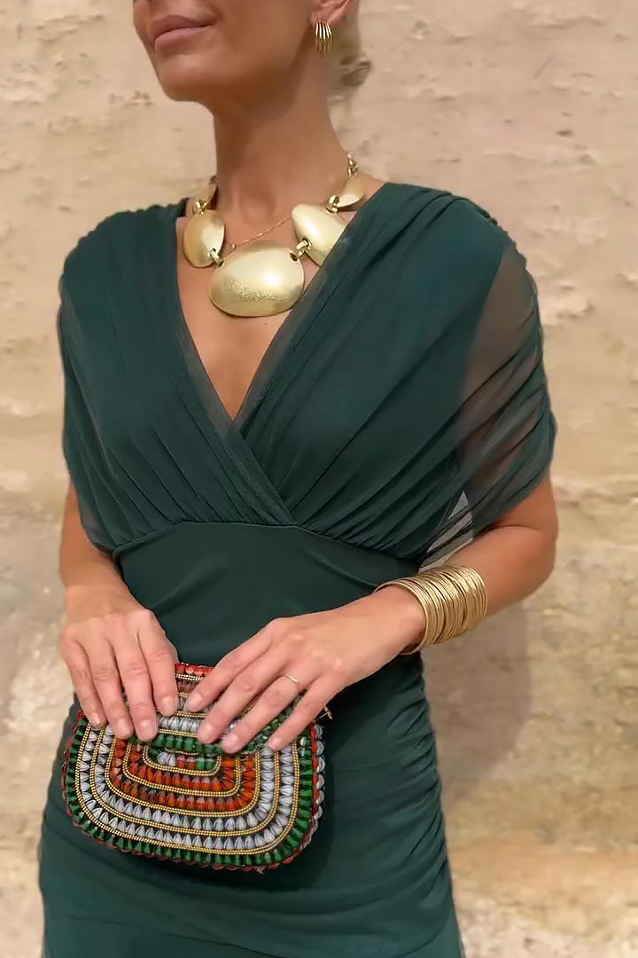 Rebeca | Robe Maxi de Soirée Élégante avec Décolleté en V