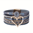 Bracelet Boho Multicouche en Cuir
