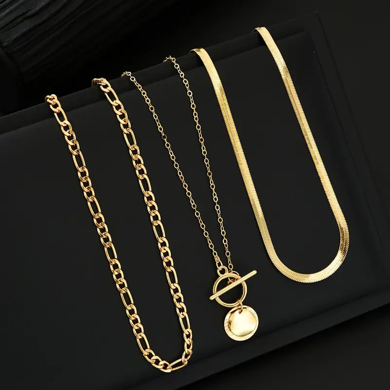 Collier élégant en texture dorée
