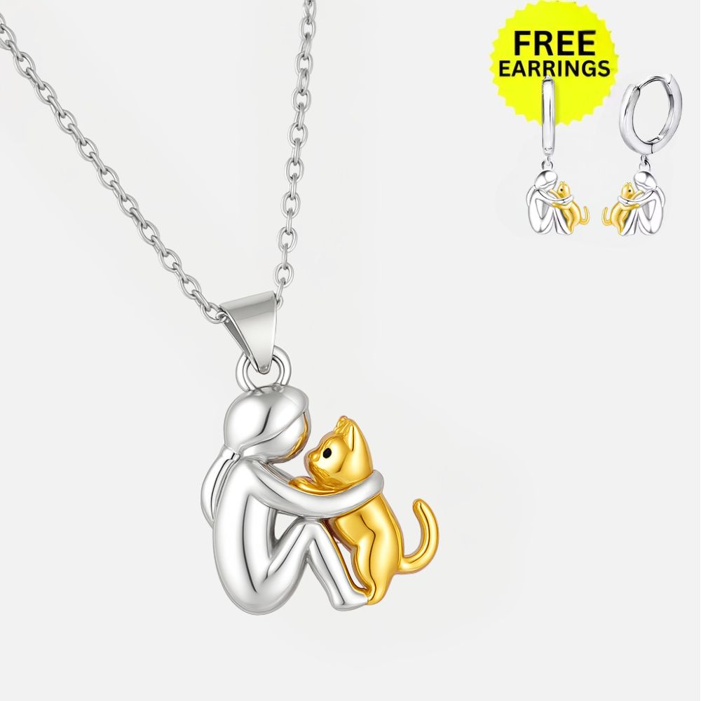 Collier Suspendu Katt Kram avec Boucles d'Oreilles Supplémentaires