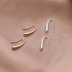 Boucles d'Oreilles Pendantes en Or et Argent Ancien