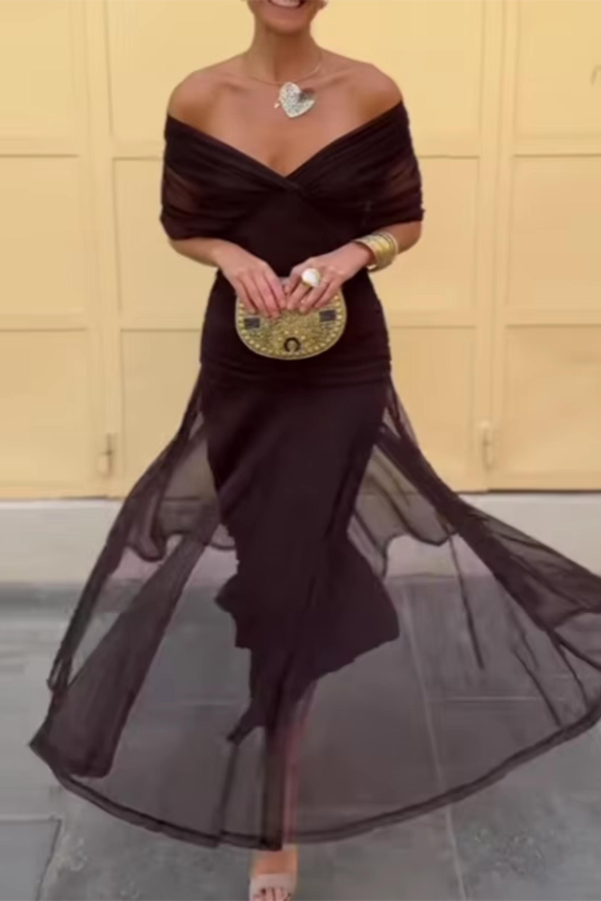 Rebeca | Robe Maxi de Soirée Élégante avec Décolleté en V