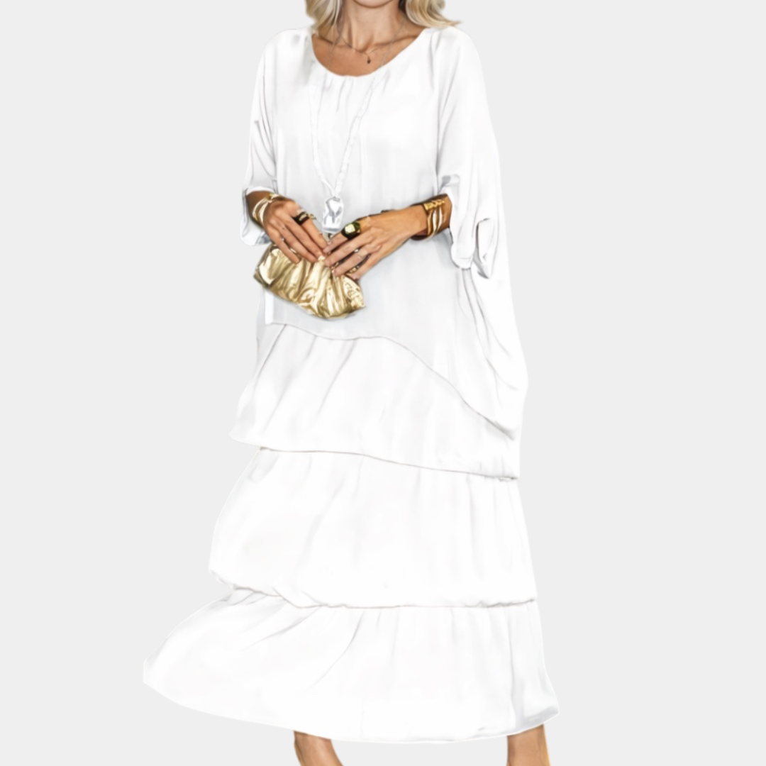 Agnès | Élégant Robe Maxi Fluide