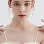 Collier en Argent Sterling avec Empreinte de Chien – Pendentif en Cristal en Forme de Cœur