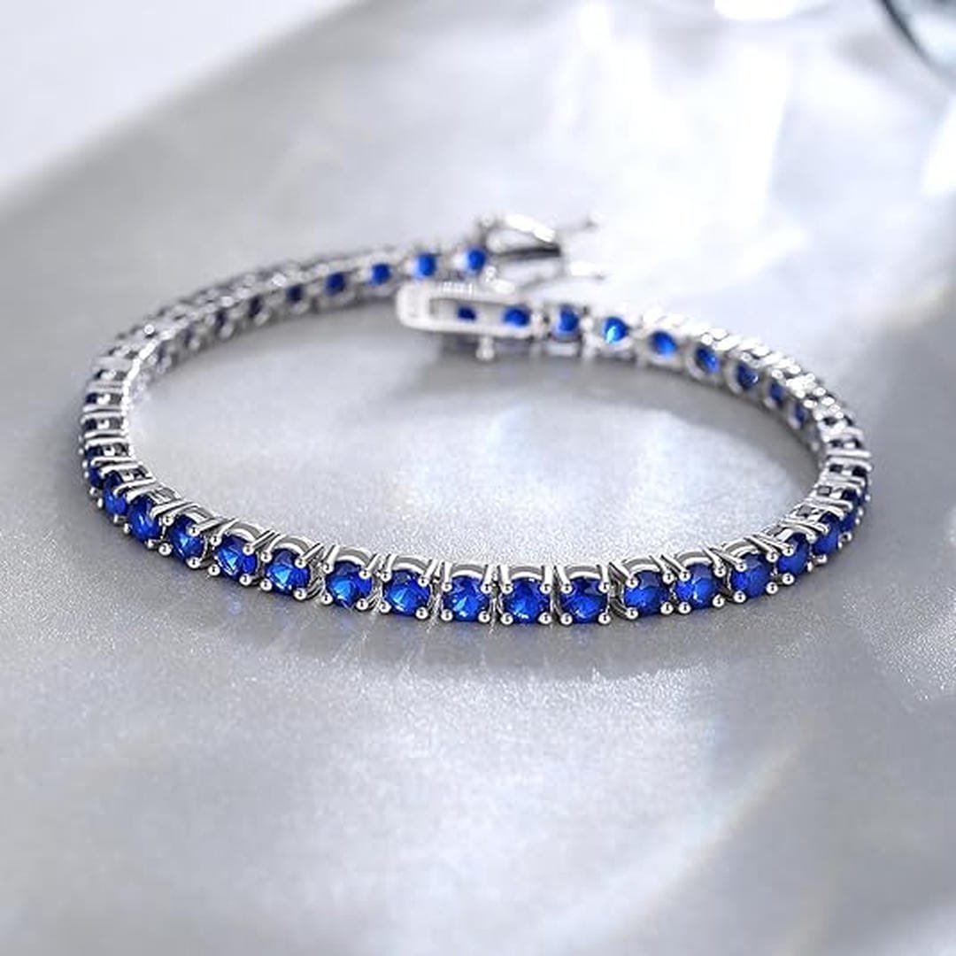 Bracelet de Tennis en Saphir
