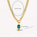 Collier Pendentif Smargad Guld avec Chaîne