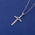 Collier de Croix de Saphir