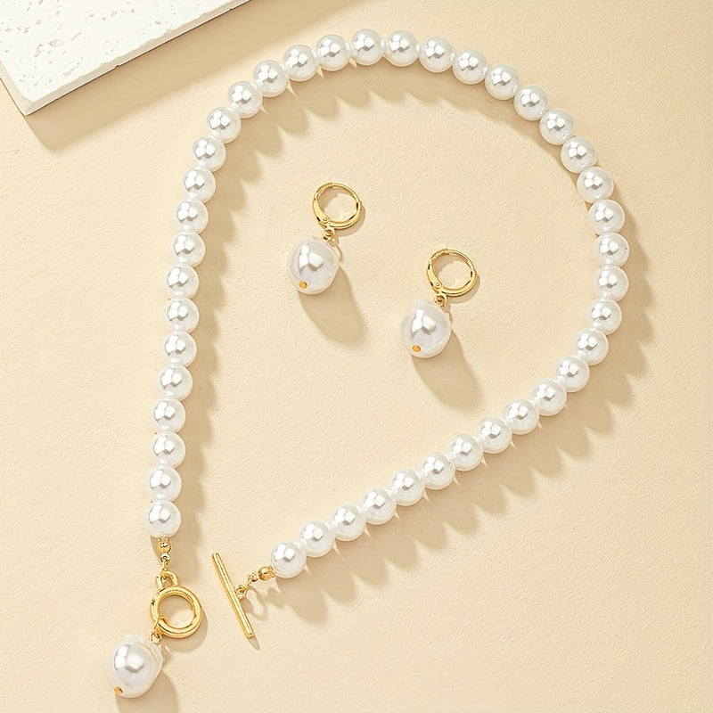 Collier et Boucles d'Oreilles Vintage Barockpärlor