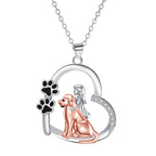 Collier en Forme de Coeur pour Chiens et Filles