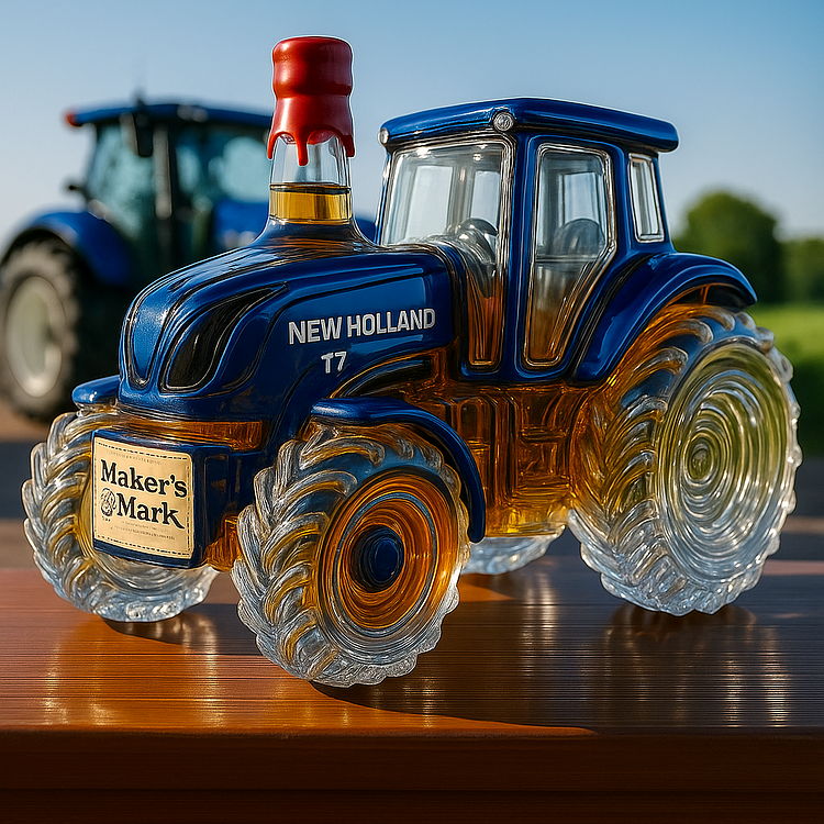 New Holland T7™ bouteille à whisky | Forme classique du tracteur