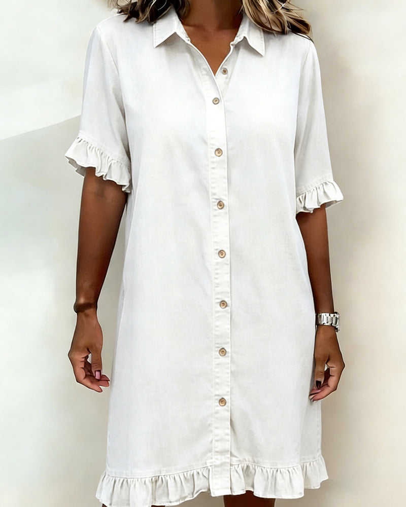 Clara | Robe en Denim Confortable avec Plis Flatteurs