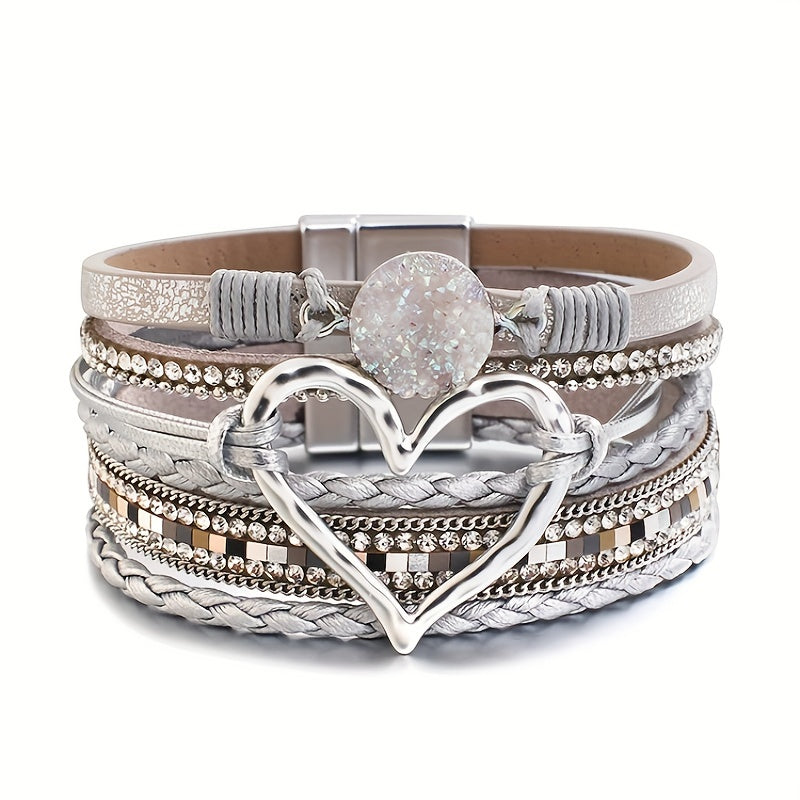 Bracelet Boho Multicouche en Cuir