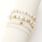 Ensemble de bracelets élégants en forme de cœur avec perles