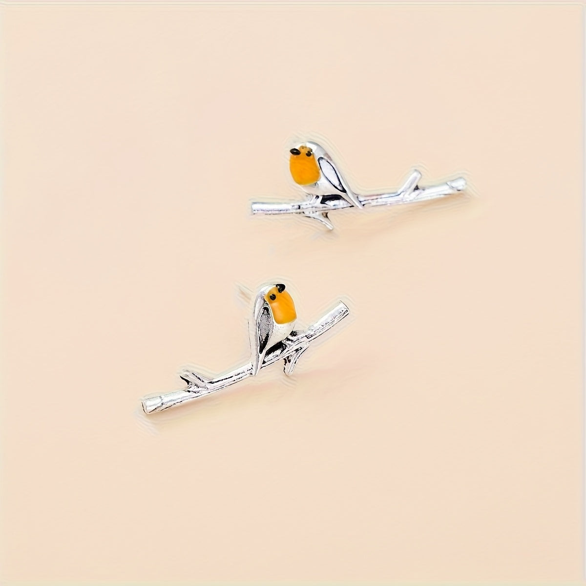Boucles d'oreilles Oiseau Délicat Fait Main