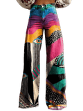 Talia - Pantalons Évasés Boho Chic
