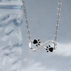 Collier Infinity Pawsavtryck avec Pierres Zirconia