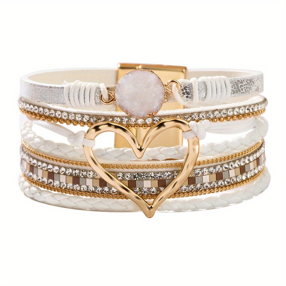 Bracelet Boho Multicouche en Cuir