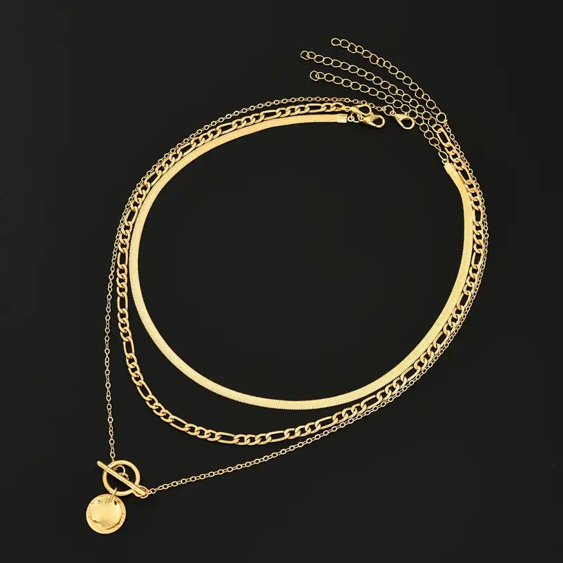 Collier élégant en texture dorée