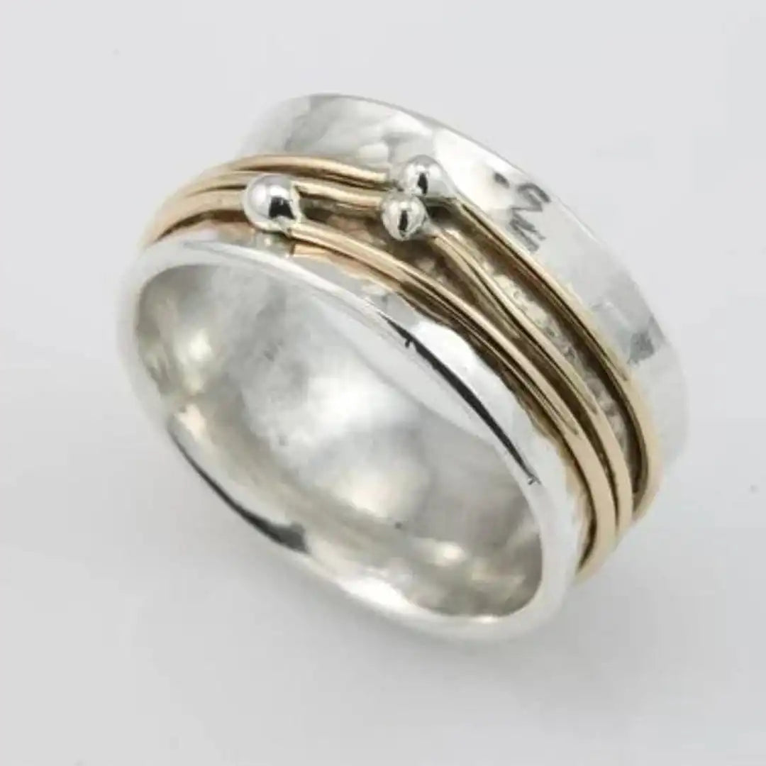 Bague en Argent Plaqué Or Vintage