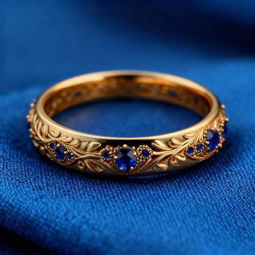 Bague Feuille de Zircon Bleu Exotique Finesse