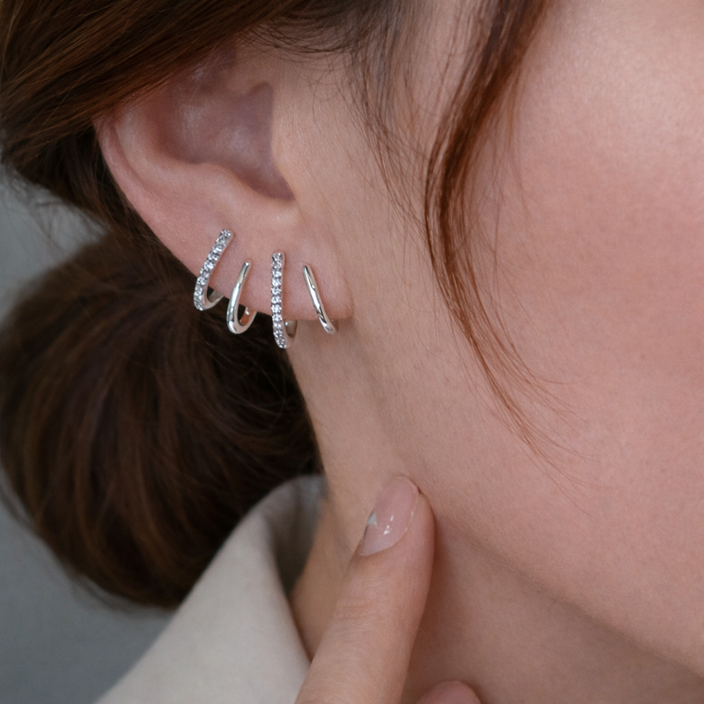 Yasmin | Boucles d’oreilles style griffe avec zircons