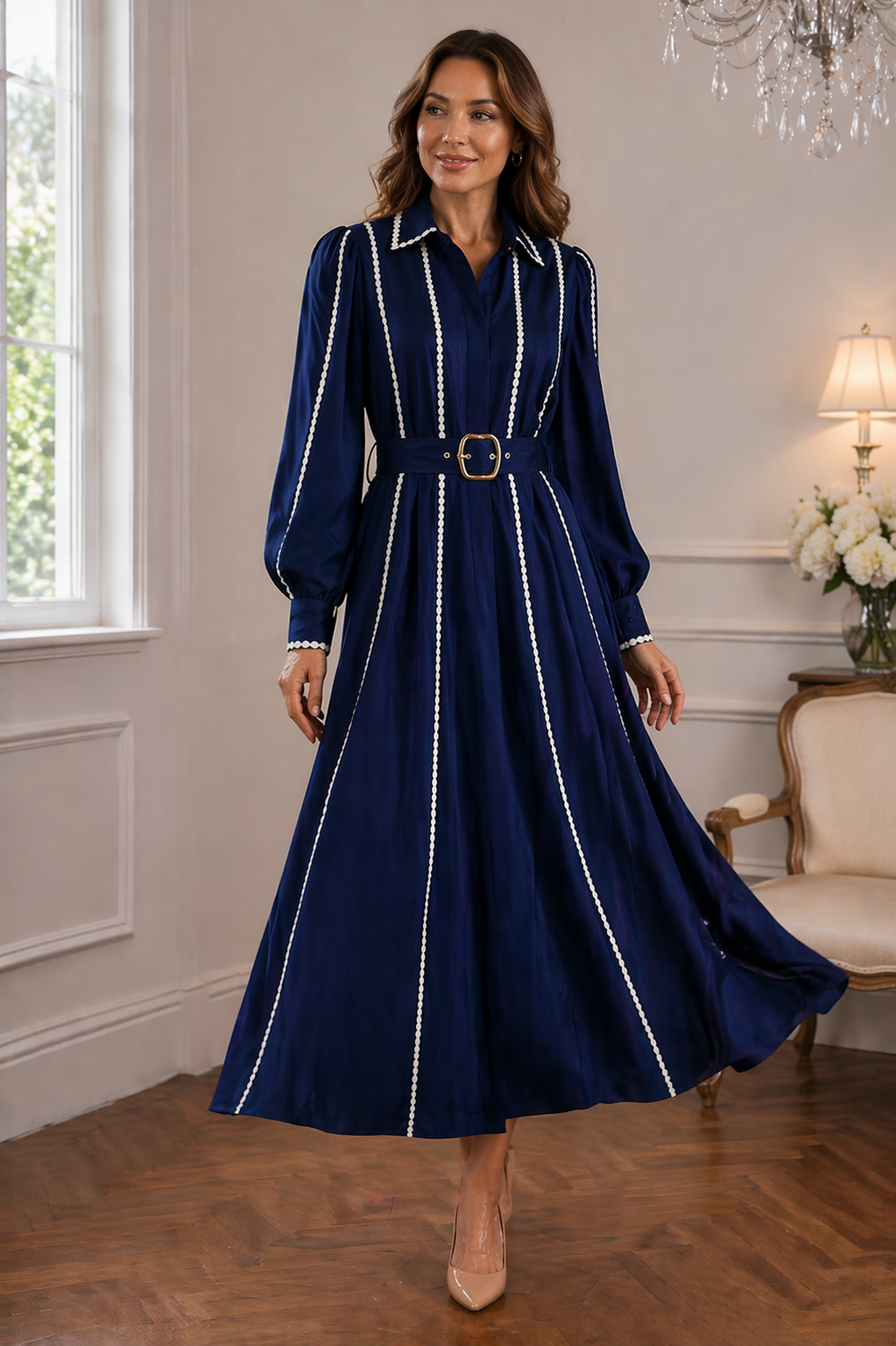 ALEXIA | Robe Avec Ceinture Élégante