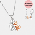 Collier Suspendu Katt Kram avec Boucles d'Oreilles Supplémentaires