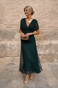 Robe maxi élégante pour soirée avec décolleté en cœur