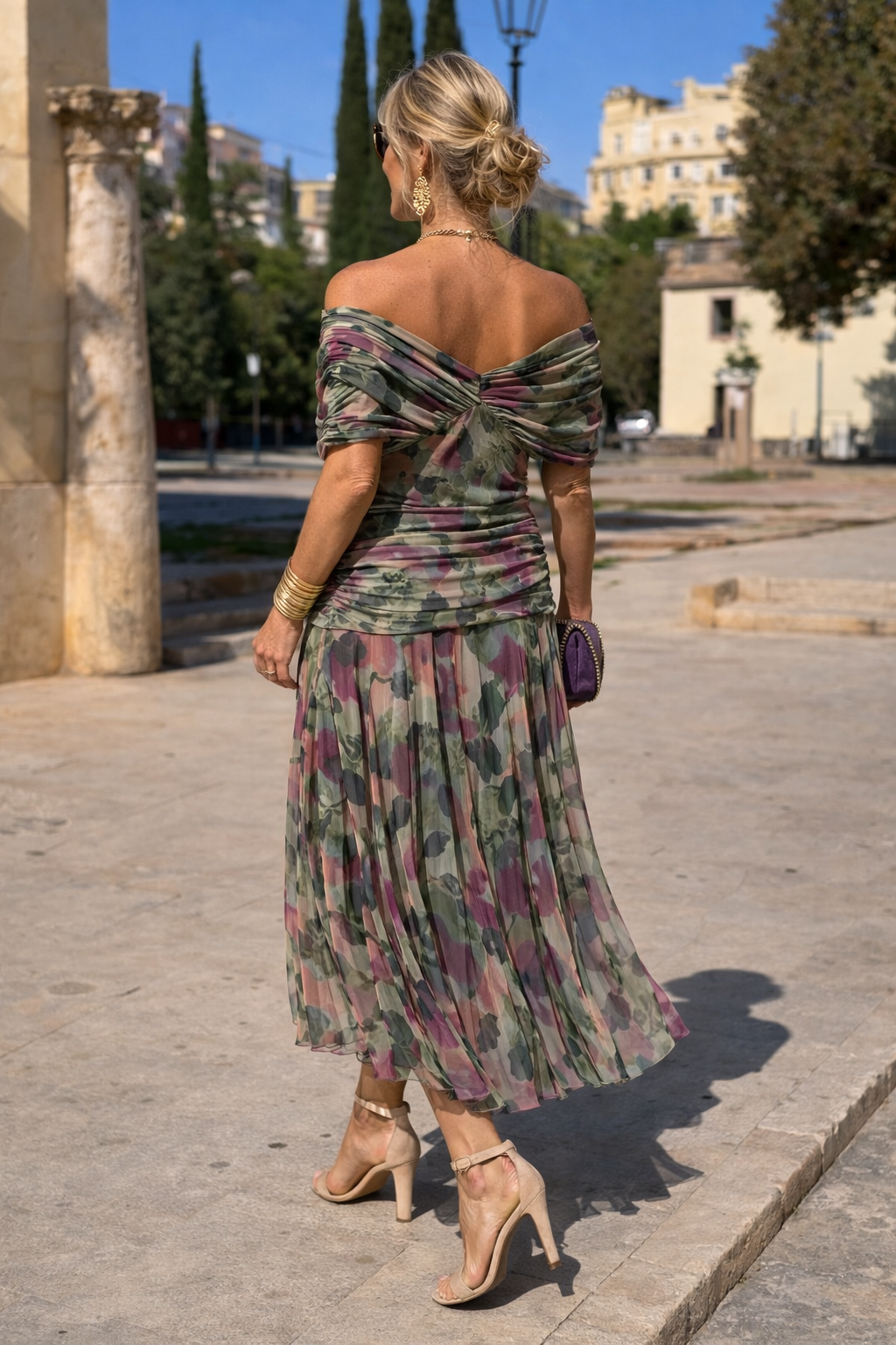 Robe maxi élégante pour soirée avec décolleté en cœur