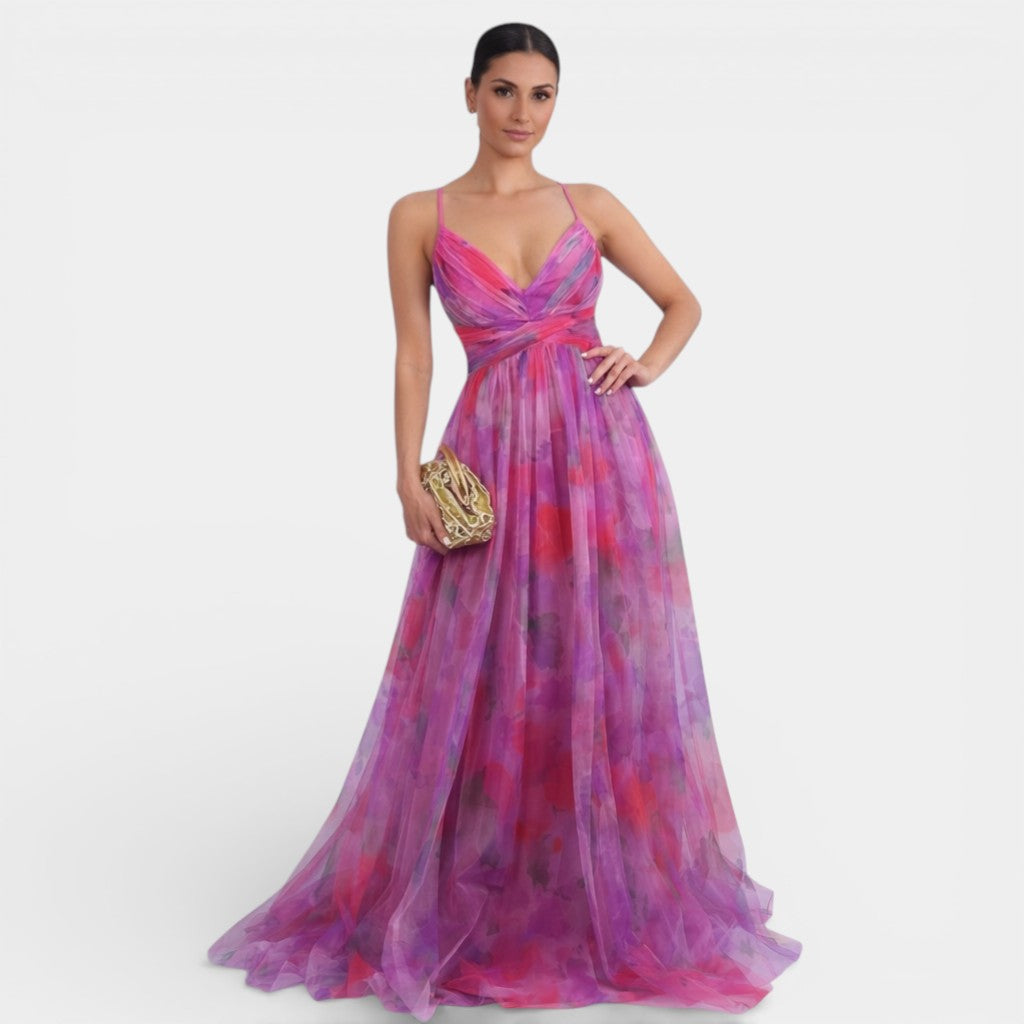 Giselle | Robe longue à imprimé floral