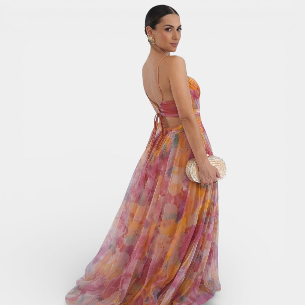 Giselle | Robe longue à imprimé floral