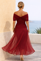 Robe maxi élégante pour soirée avec décolleté en cœur