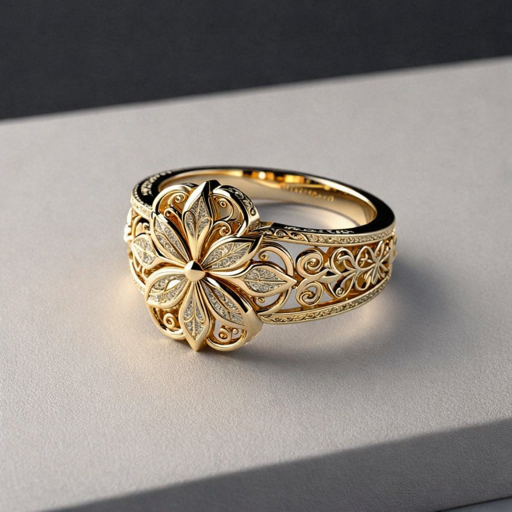 Jeanne | Bague en Or Exotique Zirconia Fleur