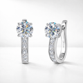 Louise | Boucles d'oreilles Huggie en Moissanite Kanal